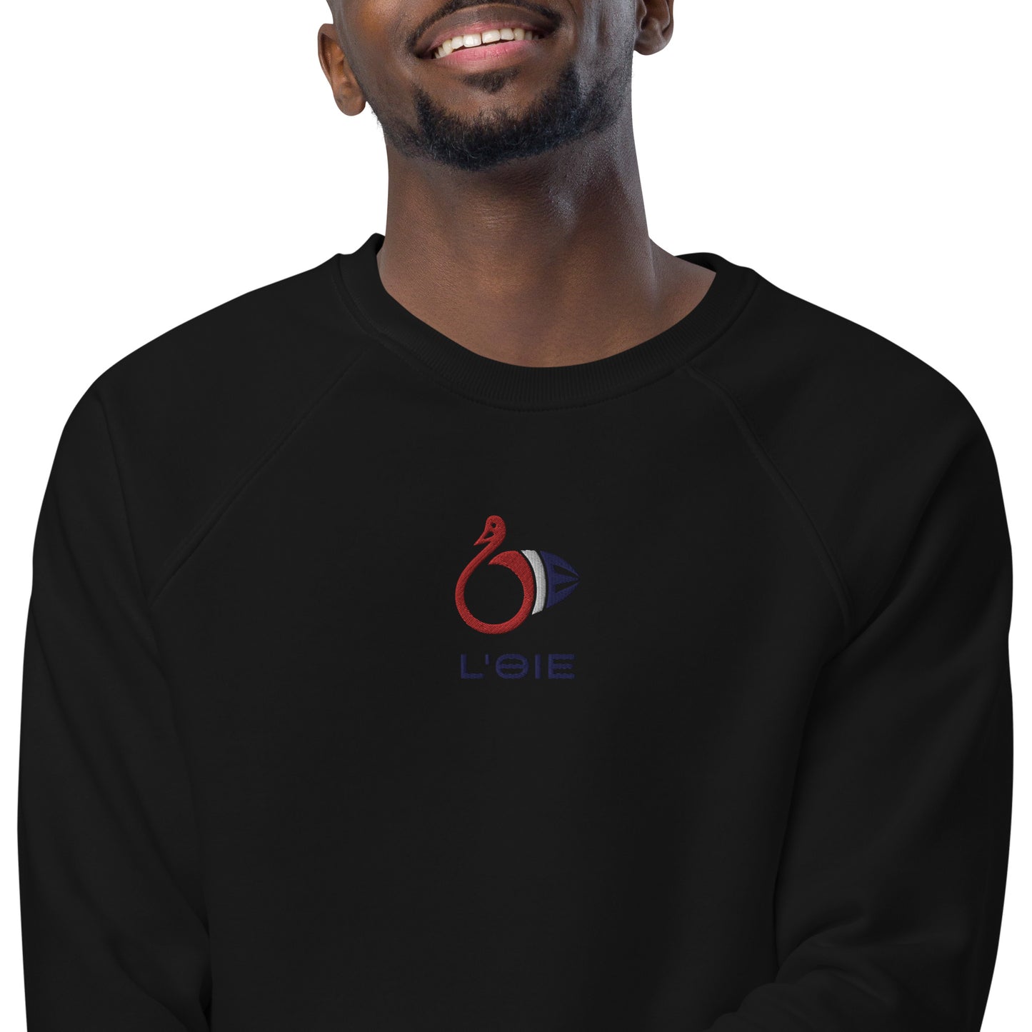 Unisex organic raglan sweatshirt